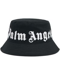 Palm Angels - Neck Logo Cotton Bucket Hat - Lyst