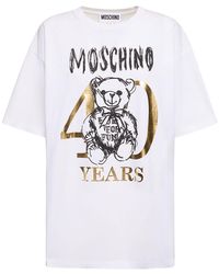 Moschino - Cotton Jersey Printed Logo T-Shirt - Lyst