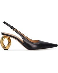 JW Anderson - 80Mm Chain Leather Slingback Pumps - Lyst