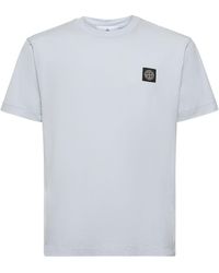 Stone Island - Camiseta de jersey de algodón con logo - Lyst