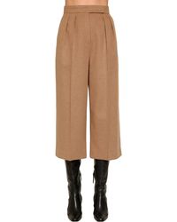 Max Mara Cropped Camel Pants - Natural