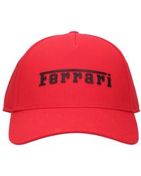 Ferrari - Logo Cotton Twill Baseball Cap - Lyst