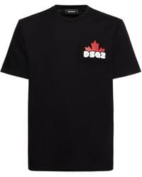DSquared² - T-shirt en jersey de coton imprimé - Lyst