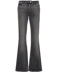 Courreges - Zipped Denim Bootcut Jeans - Lyst