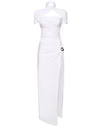 Coperni - Lvr Exclusive Jersey Draped Long Dress - Lyst