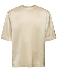 Nanushka - Camiseta boxy de satén techno - Lyst