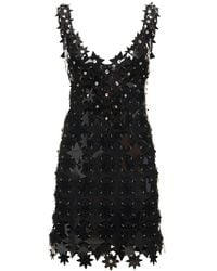 Rabanne - Star Embellished Mesh Mini Dress - Lyst