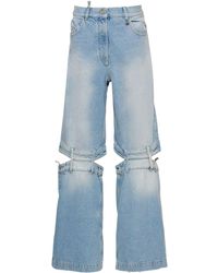 The Attico - Jeans de denim con abertura - Lyst