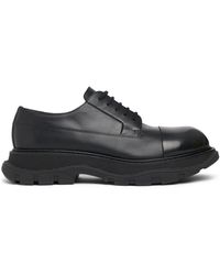 Alexander McQueen - Tread Leather Lace-Up Shoes - Lyst