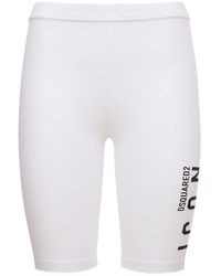 Mujer Ropa de Shorts de Minishorts Mono corto estampado de DSquared² de color Blanco 