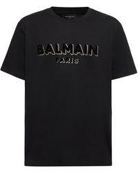 Balmain - Camiseta Logo Relieve - Lyst