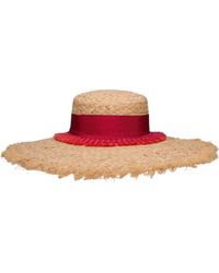 Borsalino - Sombrero de paja rafia con flecos - Lyst