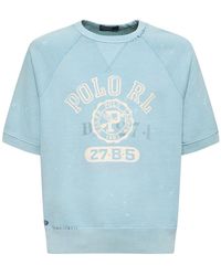 Polo Ralph Lauren - Sweat-shirt à manches courtes en coton à logo - Lyst