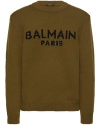 Balmain - Pullover Mit Logo - Lyst
