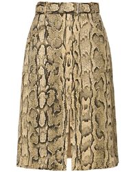 Dries Van Noten Sheraz skirt with reptile print スカート Sheraz viscose and cotton skirt with reptile print DRIES VAN