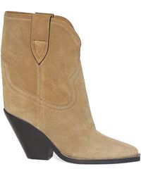 Isabel Marant - 90Mm Leyane Suede Ankle Boots - Lyst