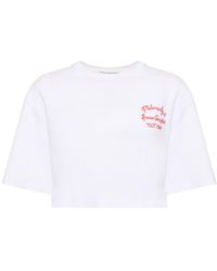 Philosophy Di Lorenzo Serafini - T-shirt cropped in cotone con logo - Lyst