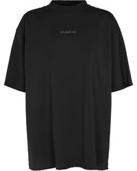 Balenciaga - Medium Fit Embellished Jersey T-shirt - Lyst