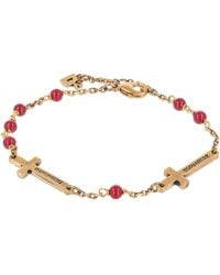 DSquared² Bracelet en perles de résine jesus - Marron