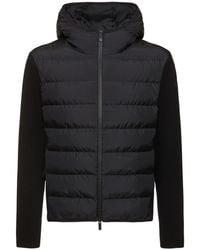 Moncler - ウールブレンドニットダウンカーディガンジャケット - Lyst