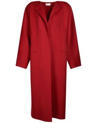 The Row - Priske Brushed Cashmere Collarless Coat - Lyst