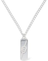 Gucci - Tag Sterling Necklace - Lyst