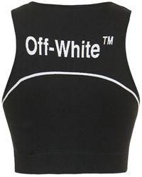 Off-White c/o Virgil Abloh Top Aus Stretch-stoff Mit Logo "athleisure" - Schwarz