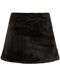 WeWoreWhat - Faux Fur Mini Skirt - Lyst