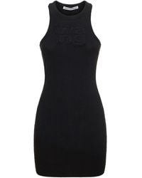 Alexander Wang - Ribbed Cotton Jersey Mini Dress - Lyst