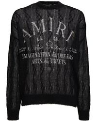 Amiri - Arts District Wool Blend Crew Sweater - Lyst