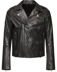 Rick Owens - Hombre Chaqueta De Piel Con Cremallera - Lyst