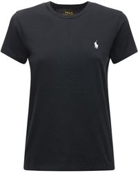Polo Ralph Lauren - T-shirt in jersey di cotone con logo - Lyst