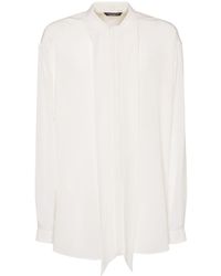 Dolce & Gabbana - Camicia oversize in seta crepe de chine - Lyst