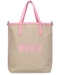 MSGM - Small Canvas Shopping Bag - Lyst