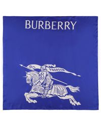 Burberry - Seidenschal Mit Logodruck - Lyst