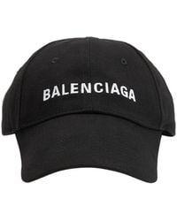 Balenciaga - Logo Embroidered Cotton Baseball Hat - Lyst
