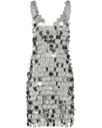 Rabanne - Sequin Embellished V Neck Mini Dress - Lyst
