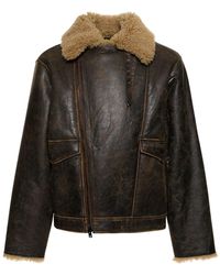 Acne Studios - Giacca liana in shearling craclé - Lyst