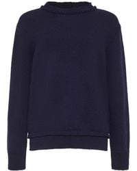 Maison Margiela - Wool Blend Shetland Knit Sweater - Lyst