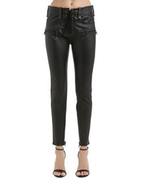 Unravel Project Leather Pants in Red Womens Clothing Trousers Slacks and Chinos Skinny trousers 