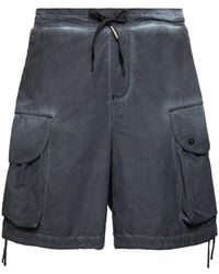 A PAPER KID - Shorts cargo in nylon - Lyst