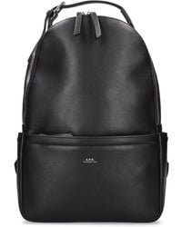 A.P.C. - Logo Recycled Faux Leather Backpack - Lyst