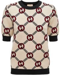 Gucci - Reversible Jacquard Wool Sweater - Lyst