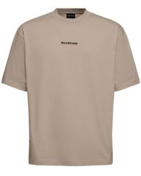 Balenciaga - T-shirt Aus Baumwolljersey Mit Druck - Lyst