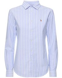 Polo Ralph Lauren - Camicia heidi in popeline di cotone a righe - Lyst