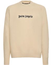 Palm Angels - Classic Logo Wool Blend Sweater - Lyst