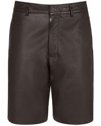 Lemaire - Leather Shorts - Lyst