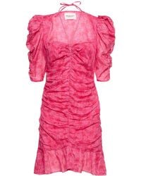 Isabel Marant - Galdino Puff Sleeve Cotton Mini Dress - Lyst