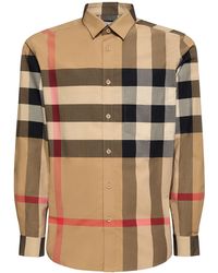 Burberry - Somerton Macro-check Poplin Shirt - Lyst