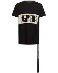 Rick Owens - Level T Printed Cotton T-Shirt/Pearl - Lyst